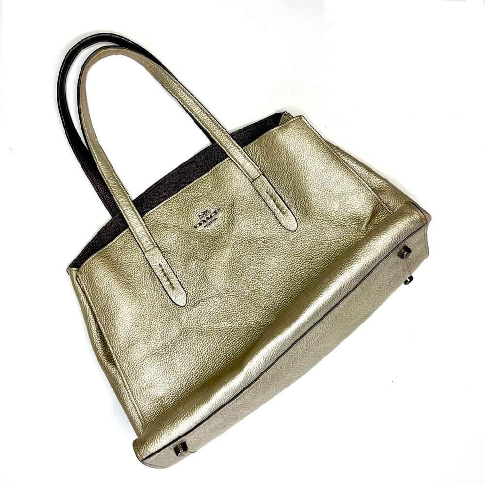 Coach Gold Leather Tote Bag